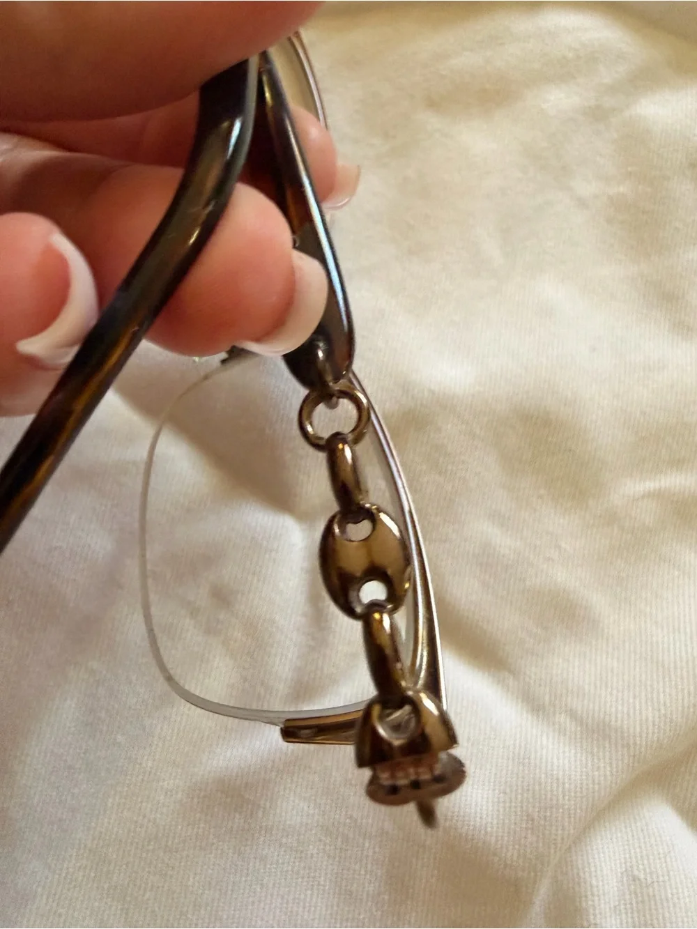 Gucci Brown Semi-Rimless Women's Glasses with Subtle Gold Accents